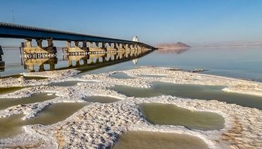 تصاویری از وضعیت امروز دریاچه ارومیه