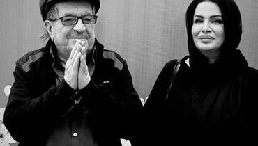 عکسی از لیلا حاتمی و توماج صالحی در مراسم چهلم مهرجویی