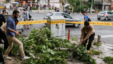 11 تن در توفان امروز تهران و کرج مصدوم شدند